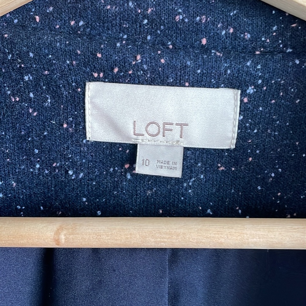 Loft Women’s tweed navy blue jacket | size 10 - Picture 2 of 6